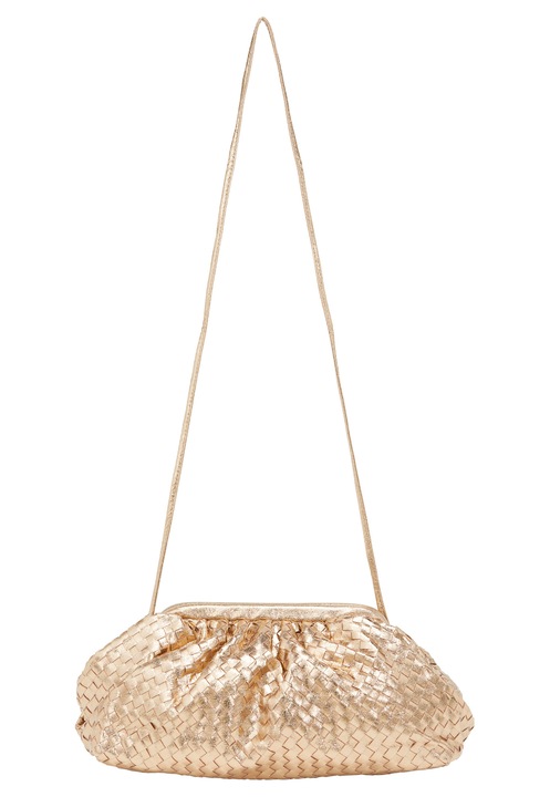 Joella női táska, fonott mintázatú, rozsdaszínű, egy méret