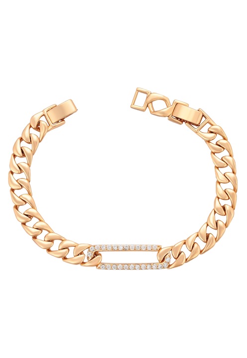 Bratara dama, Joella, cu lant curb, aurie, one size