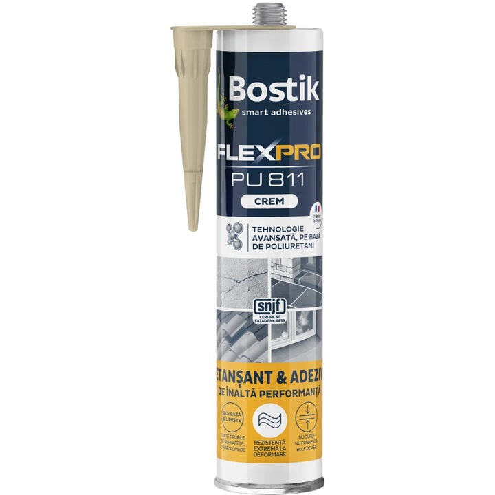 Adeziv Bostik PU 811 FlexPro, montaj, 300 ml, crem