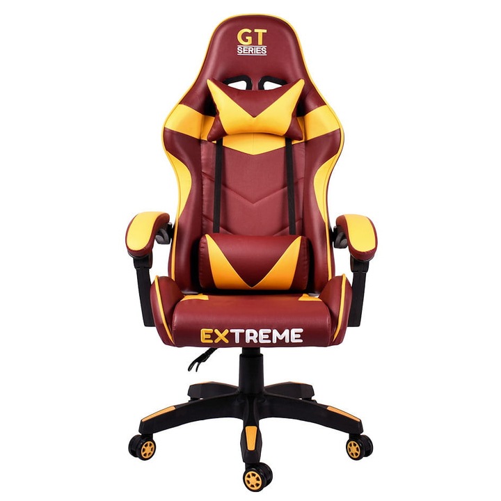 Геймърски стол Luka Extreme GT, бордо, 50x49 см, с регулируеми опори