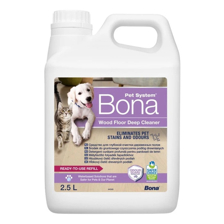Detergent pentru parchet BONA, 2.5 L, curățare profundă, siguranță pentru animale de companie