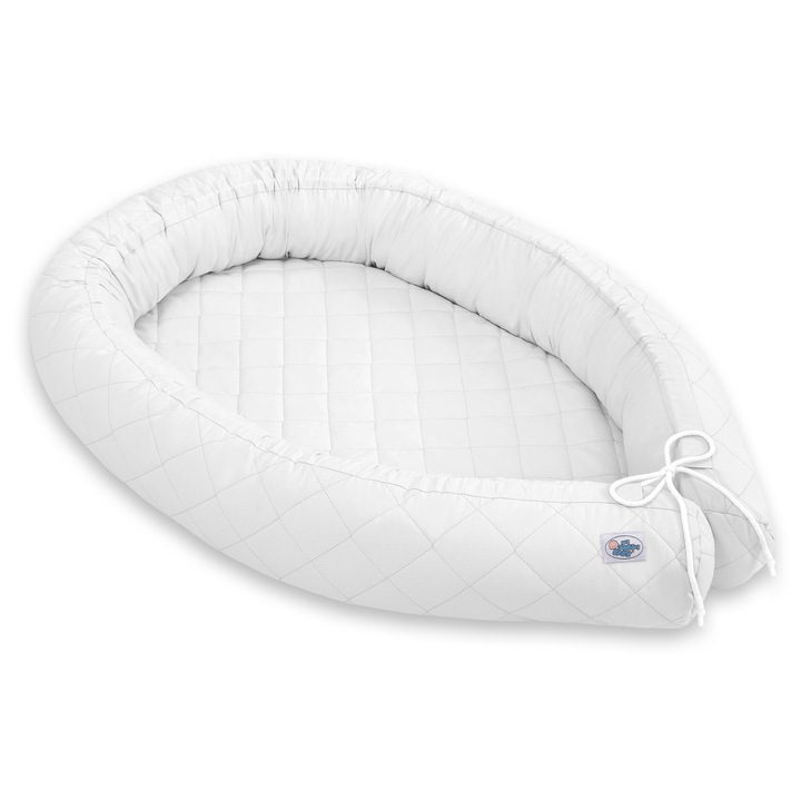 Kokon pentru bebelusi, My Sweet Baby, 2 in 1, alb, 90x57cm