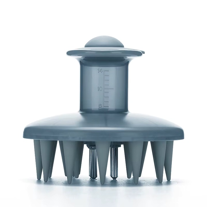 Perie Par, Masaj si Curatare Scalp, Aplicare Tratament, Stimulare Crestere Par, Silicon, Albastru