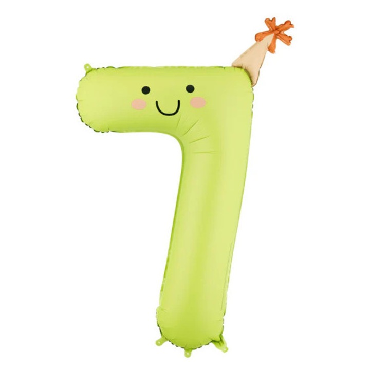 Balon folie Cifra 7 Verde Deschis (86 cm)
