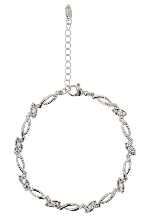 Bratara dama, Joella, argintie, design minimalist, 100% cupru, one size