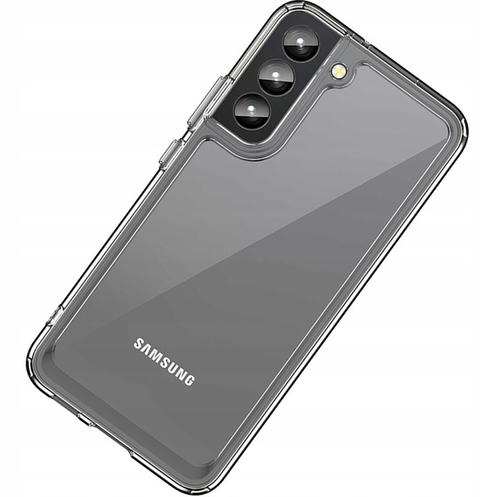 Husa telefon Hurtel Outer Space Case pentru Samsung Galaxy S22+, etui hibrid cu spate rigid si rama flexibila, transparent, 6.6 inch