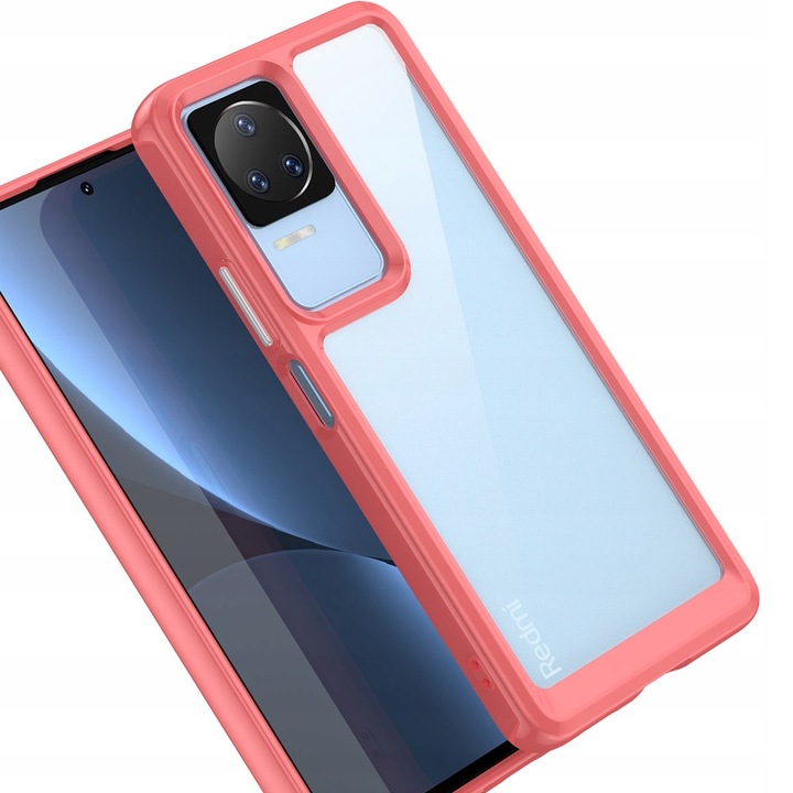 Husa telefon Hurtel Outer Space Case pentru Xiaomi Poco F4 5G, rosie, material hibrid, dimensiuni precise
