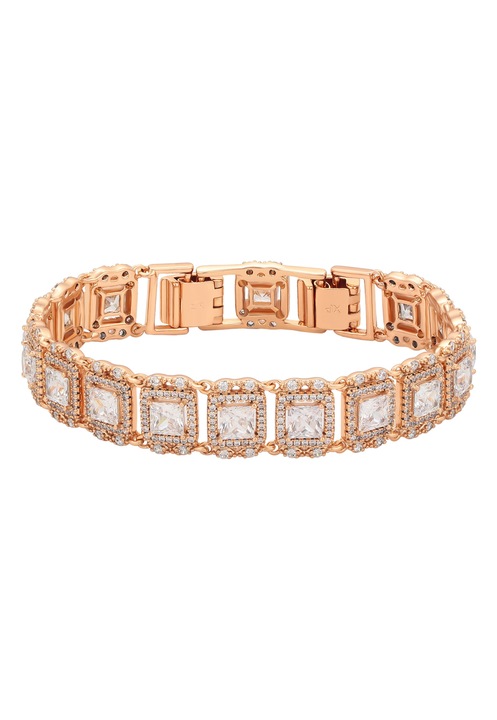 Bratara dama Joella, cu cristale stralucitoare, aurie, one size