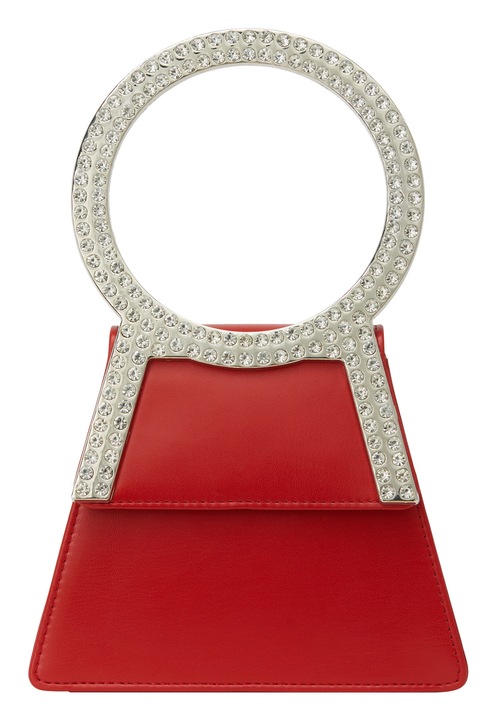 Joella női táska, piros, geometrikus design, egy méret