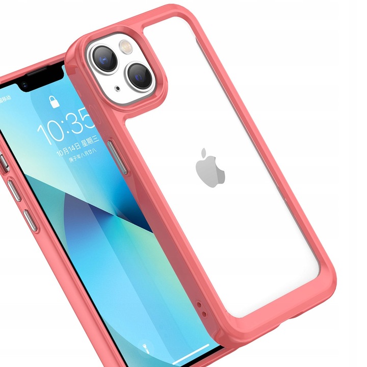 Husa telefon Hurtel Outer Space Case, etui rigid cu rama flexibila, transparent, pentru iPhone 14