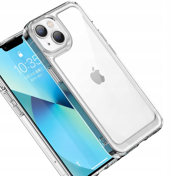 Husa telefon, Hurtel, Outer Space Case, transparenta, compatibila cu iPhone 15 Plus, material PC si TPU