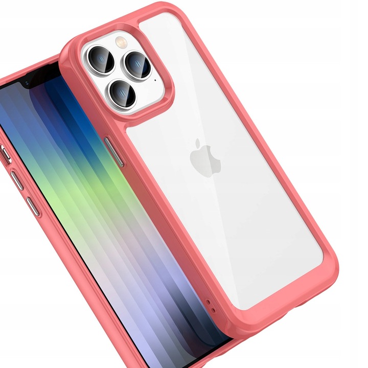 Husa telefon Hurtel Outer Space Case, etui rigid cu rama flexibila, transparent, pentru iPhone 14 Pro