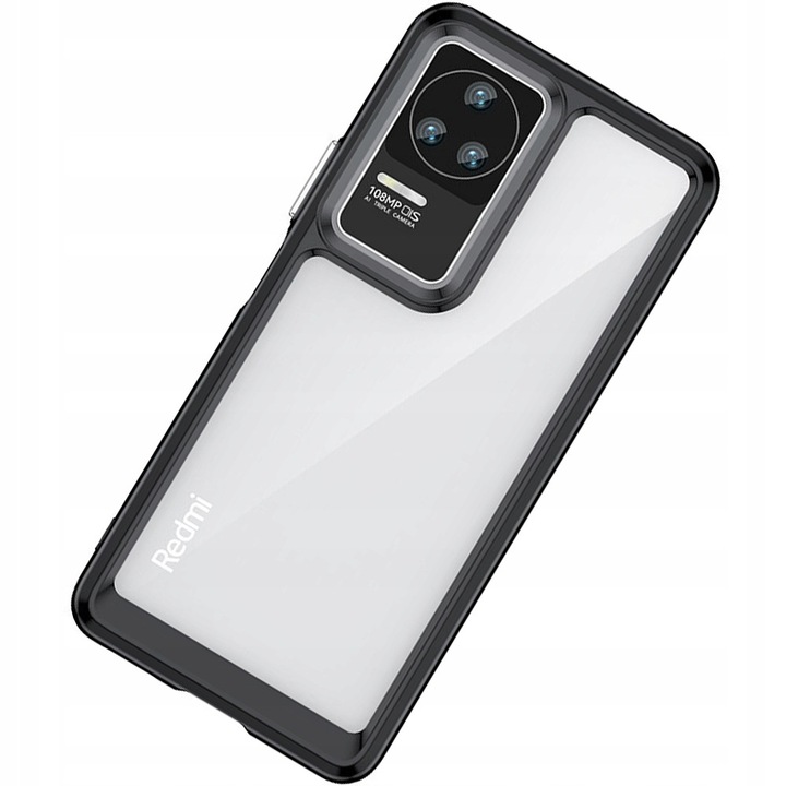 Husa telefon Hurtel Outer Space Case pentru Xiaomi Poco F4 5G, hibrid, neagra, TPU si PC