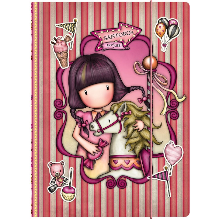 Agenda, Gorjuss, Gorjuss Carousel szórólap, 24,8x9x33,4cm, lazac színű