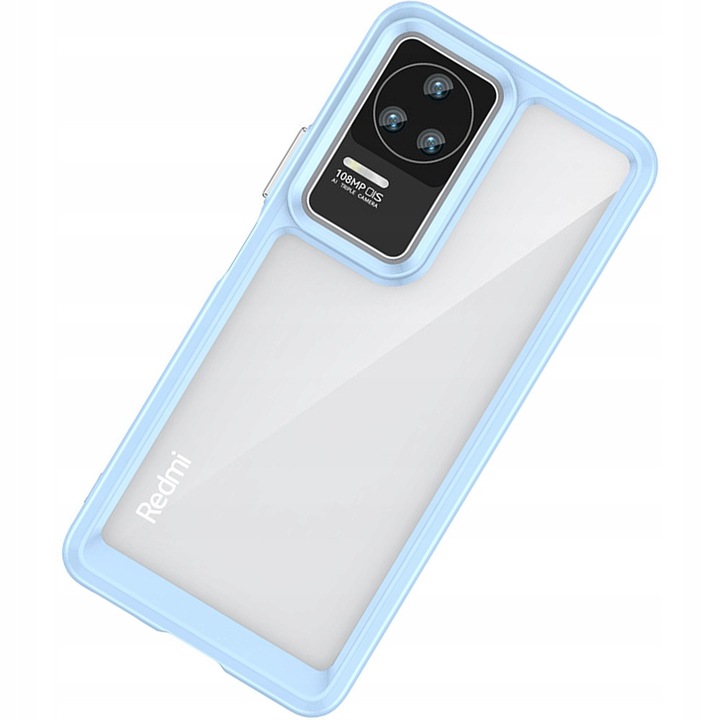 Husa telefon Hurtel Outer Space Case pentru Xiaomi Poco F4 5G, hibrida, albastra, TPU si PC