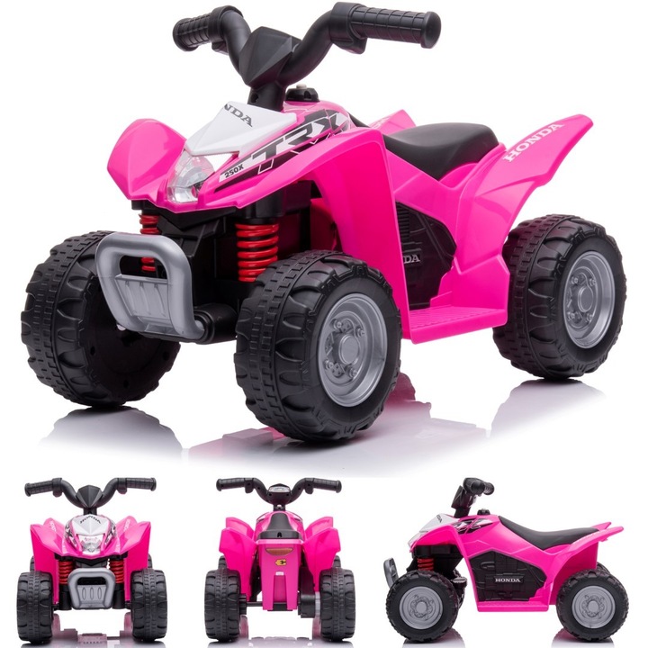 Quad electric pentru copii, Honda TRX, 30W, roz
