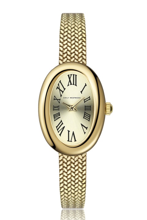 Emily Westwood, Hálós szíjú ovális karóra, Aranyszín