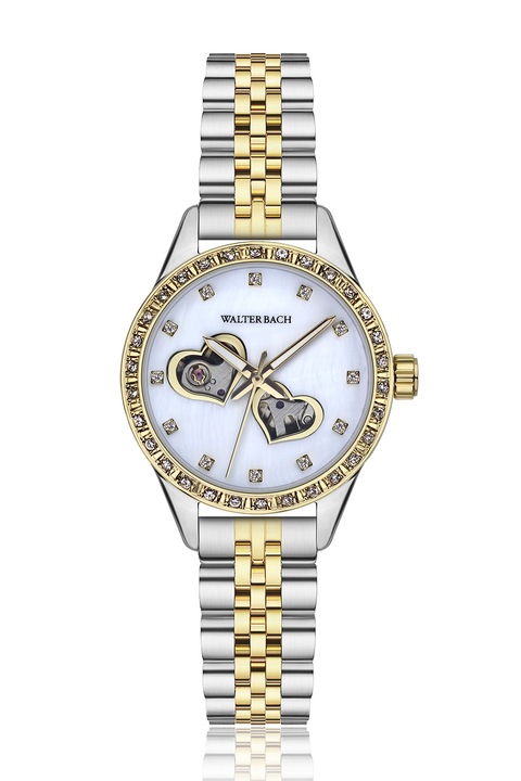 Walter Bach, Автоматичен часовник от инокс, Сребрист, Златист