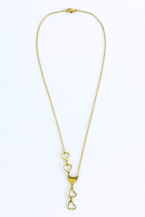 Emily Westwood, Colier placat cu aur de 18K, cu elemente in forma de inima, Auriu