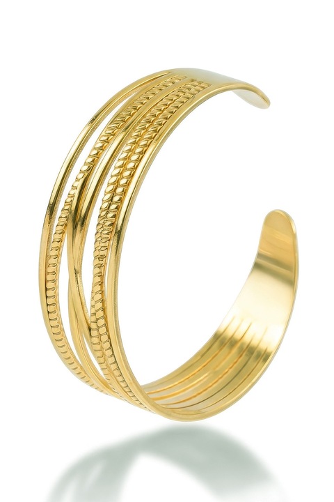 Marc Malone, Bratara rigida placata cu aur de 18K, Auriu