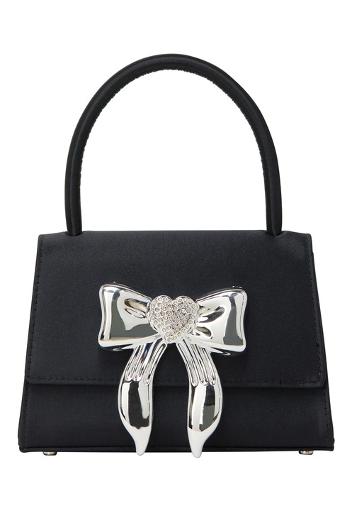 Joella női táska, fekete, egy méret, lánccal és csillogó részletekkel