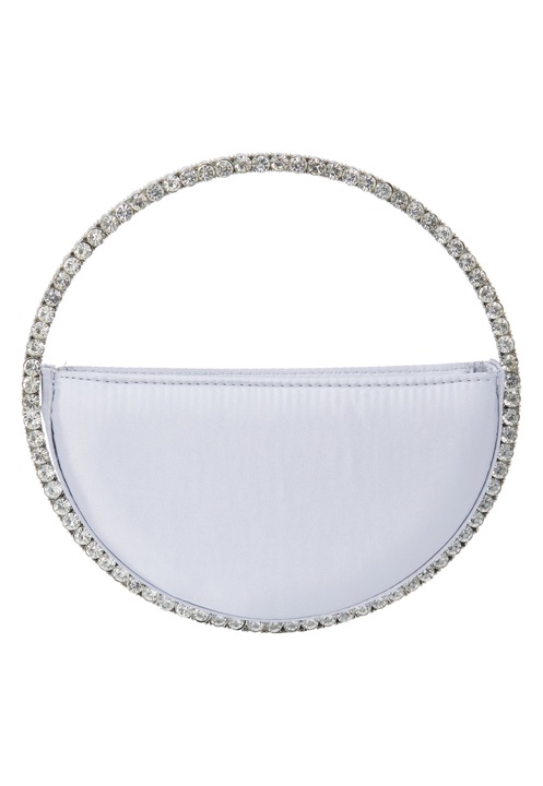 Női táska, Joella, félhold alakú, ezüst, univerzális méret