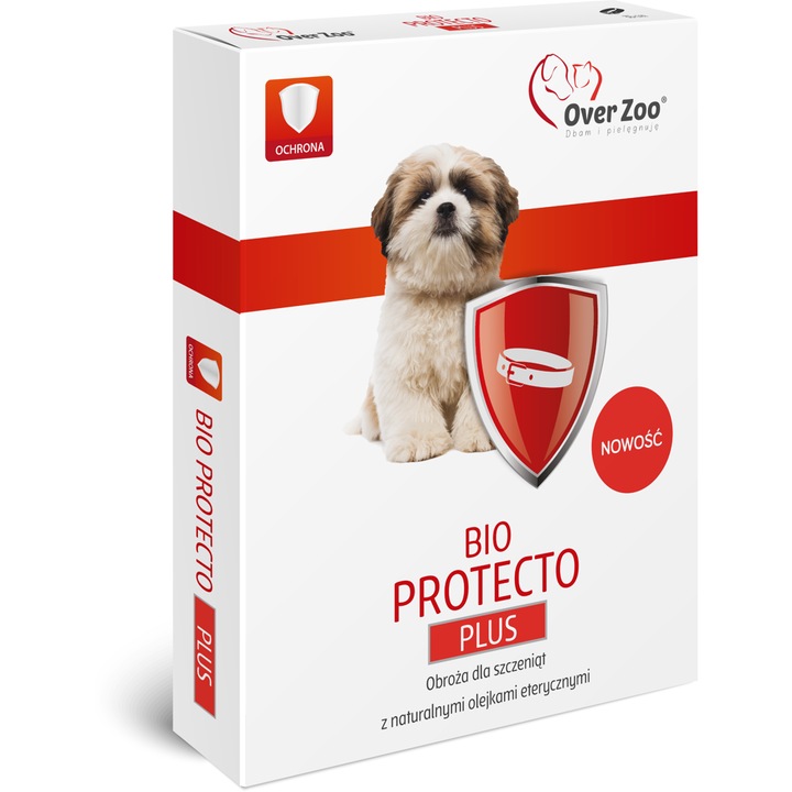 Zgarda Bio Protecto Plus pentru catei, Over Zoo, 35cm, protectie impotriva insectelor, uleiuri esentiale