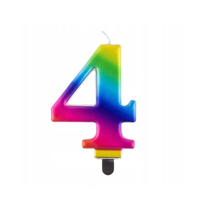 Свещ, Годан, номер 4, 8 см, цветове на дъгата