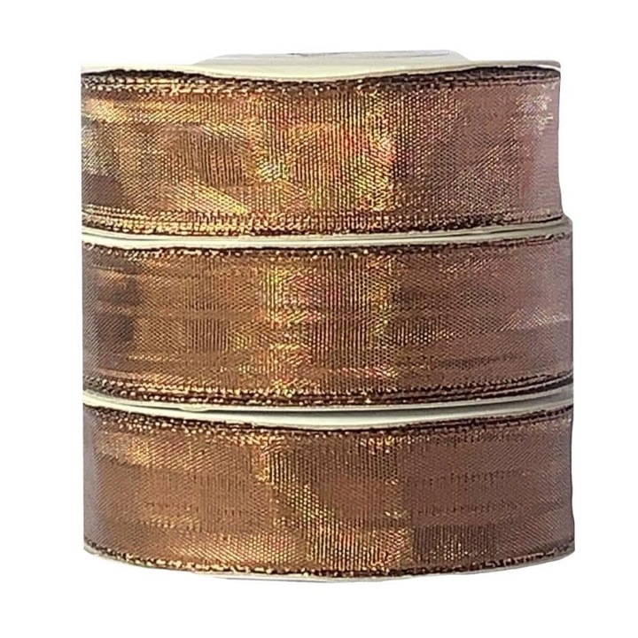 Метална панделка с тел, 25 мм, 22 м, комплект подаръчни опаковки