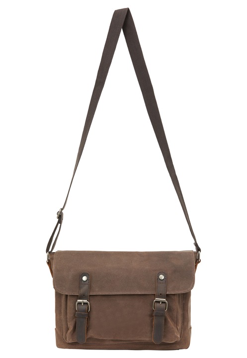 Geanta barbati, Joella, 100% bumbac, culoare bruna, one size