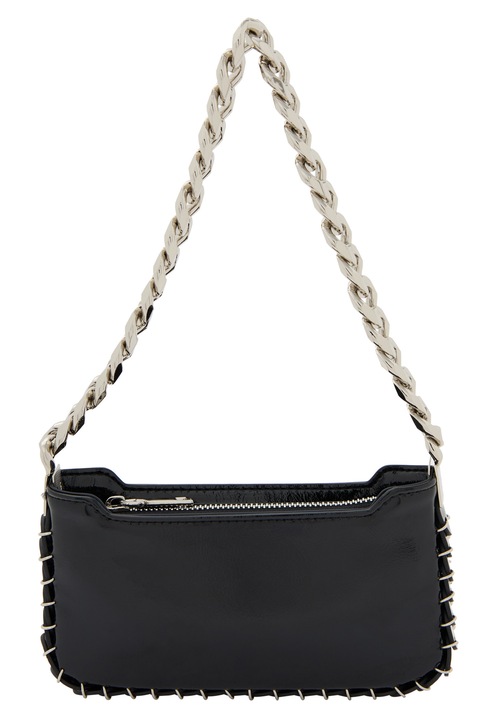 Joella női táska, fekete, strukturált design, egy méret