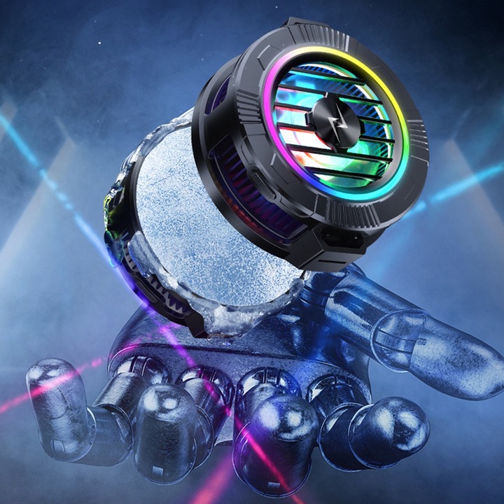 Okostelefon Hűtő Eszköz, Comando Extreme Cooler, RGB Hangulatvilágítás, Mágneses, Állítható Méretek, Levehető Csipeszek, Állítható Teljesítmény, Fekete