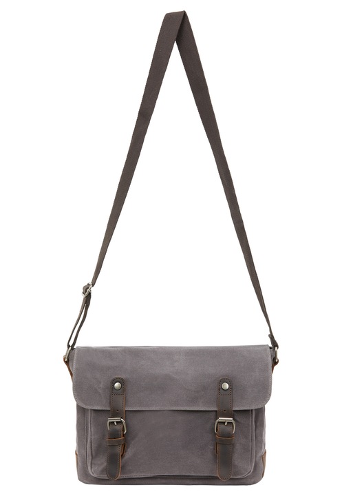 Geanta barbati, Joella, gri, 100% bumbac, one size