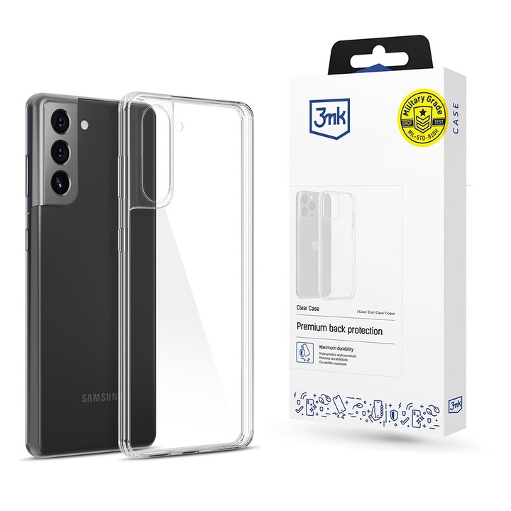 Husa pentru Samsung Galaxy S21 FE 5G, din TPU, 3mk, Culoare Transparenta