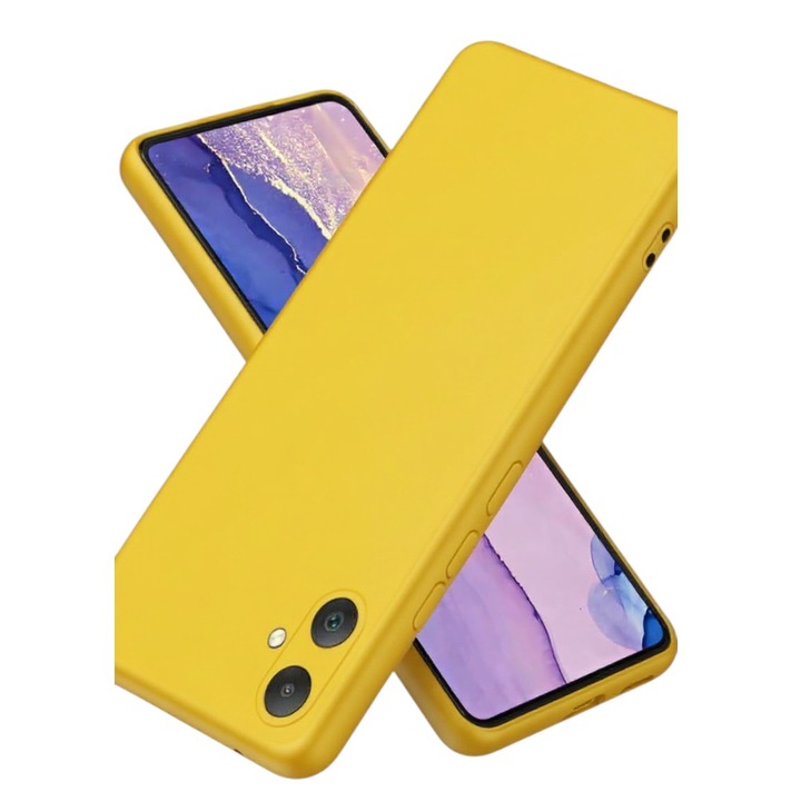 Husa Soft Silicone, G-Tech, Compatibil cu Samsung Galaxy A06 4G, flexibil si subtire, eleganta, Galben