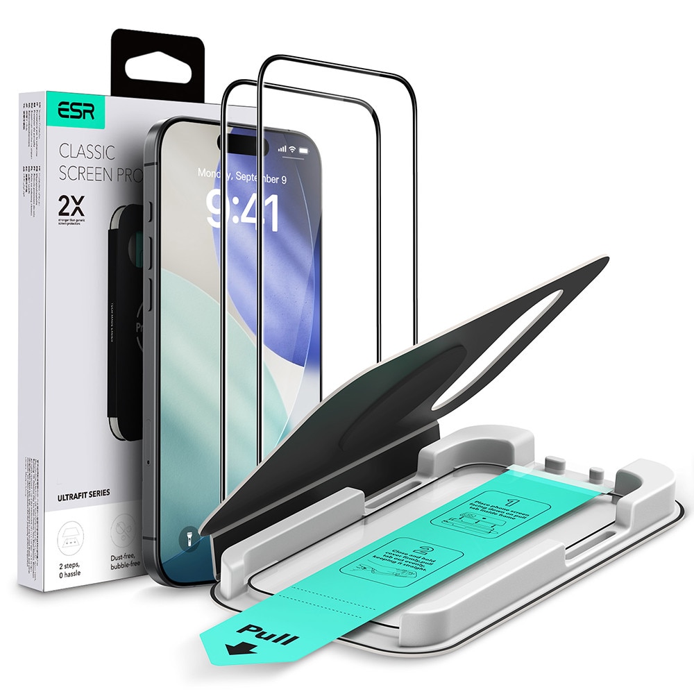 Folie Protectie Telefon, ESR, 2pack, TPU, Negru, pentru iPhone 17 Pro