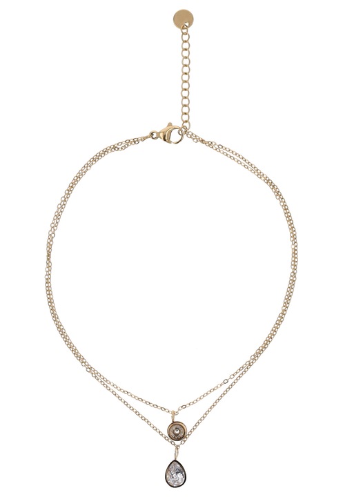 Bratara de glezna dama, Joella, design simplu, auriu, one size