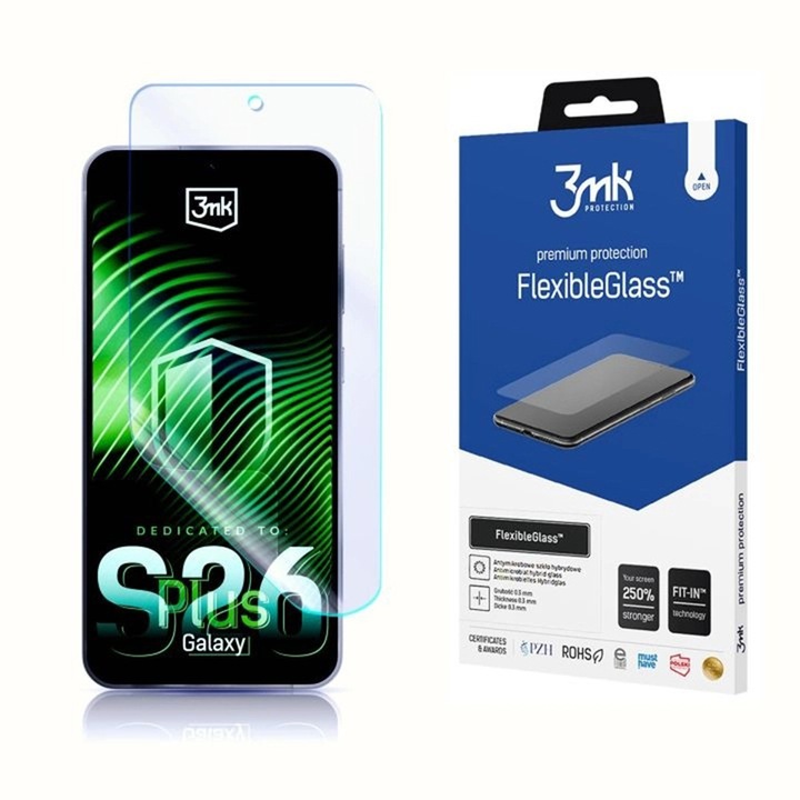 Folie protectie compatibila cu Samsung Galaxy S26 Plus, 3MK, FlexibleGlass, transparenta