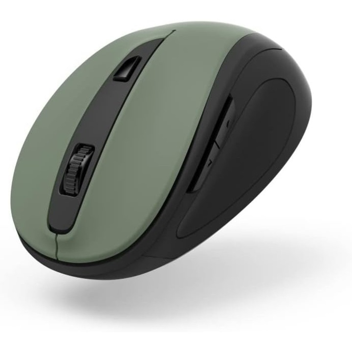 Mouse Wireless Ergonomic Hama MW-400 V2, 6 Butoane, 2, 4 GHz, 1600 DPI, Verde Opal