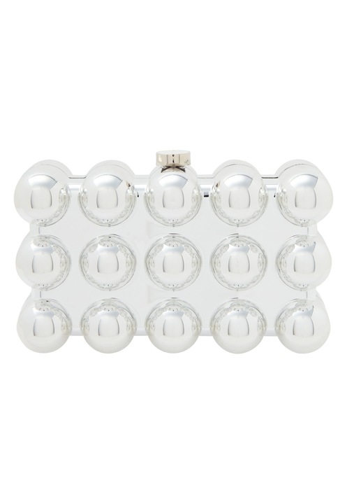 Női táska, Joella, 100% akril, ezüst, egy méret