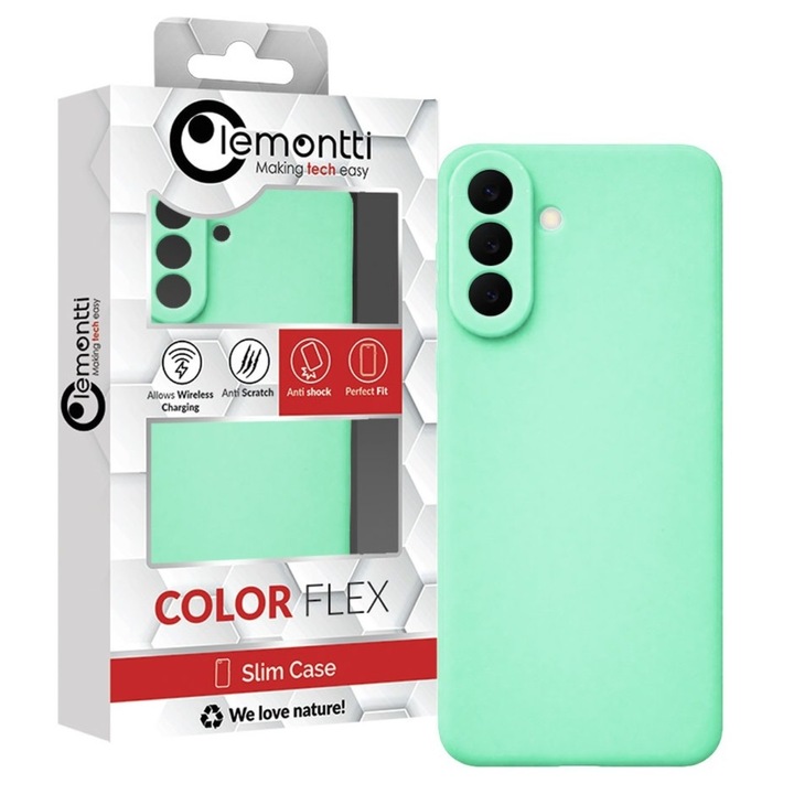 Husă Lemontti Silicon Slim Verde Menta pentru Samsung Galaxy S26