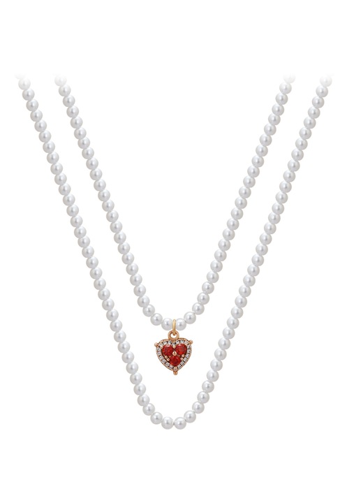 Colier dama, Joella, cu pandantiv in forma de inima, one size