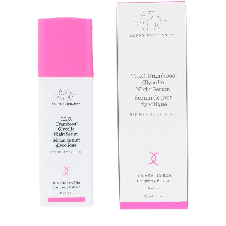 Ser facial de noapte Drunk Elephant T.L.C., exfoliant, 30 ml