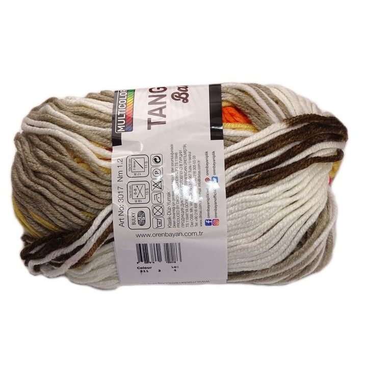 Fire textile, Madam Tricote, Wloczka Tango, 100% acril, 100g, multicolor