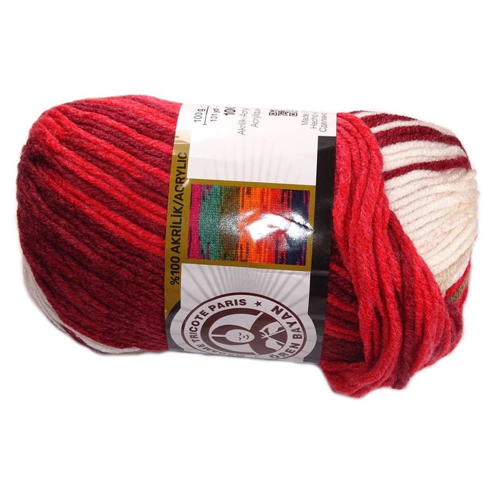 Fire textile, Madam Tricote, Wloczka Tango, 100% acril, 100g, multicolor