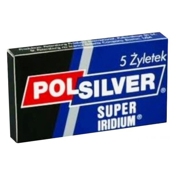 Zyletki PROCTER Polsilver Super Iridium, 5 bucati, iridiu, pentru aparate de ras clasice