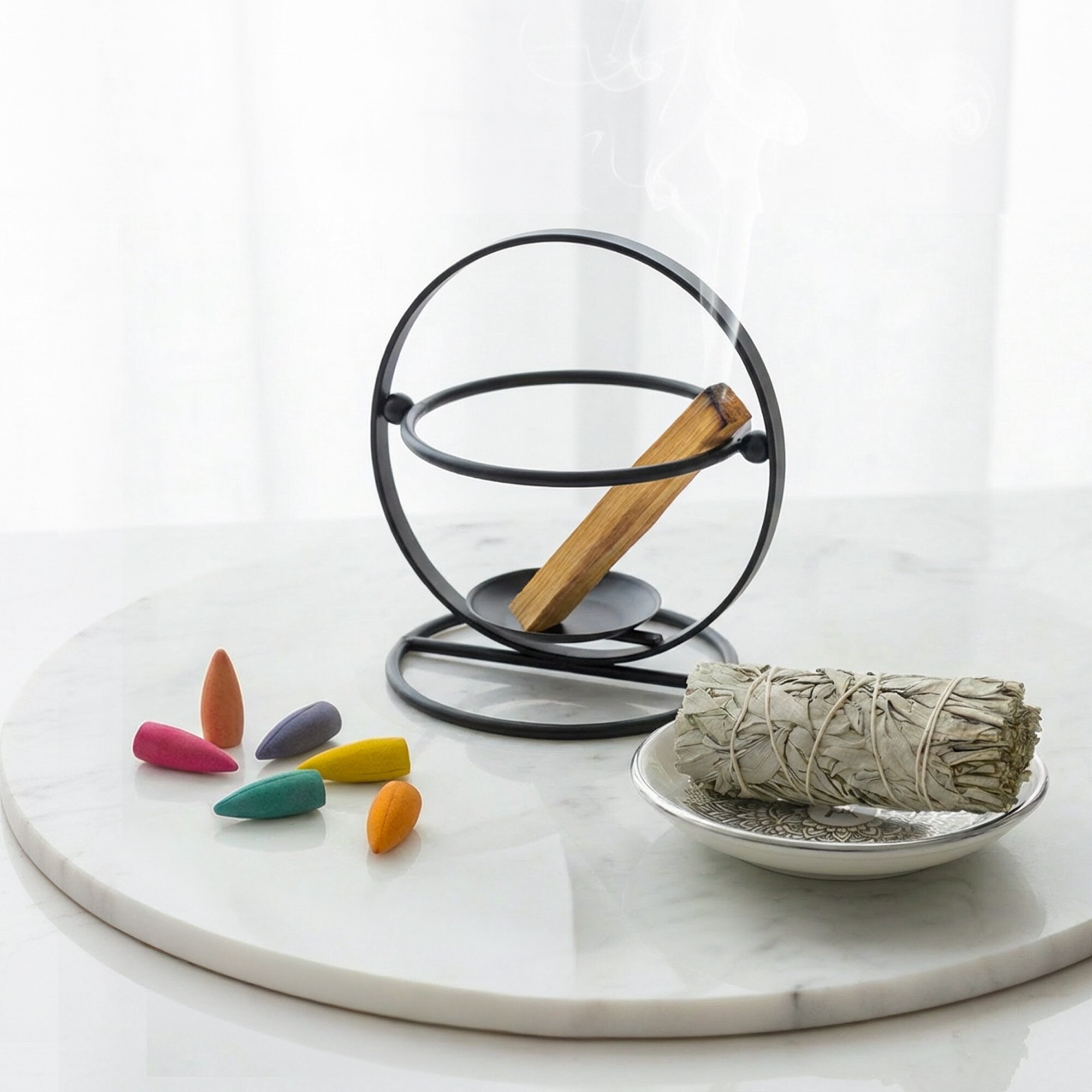 Set 2 x Suport Aromaterapie Medito Negru, Difuzor Pentru Uleiuri