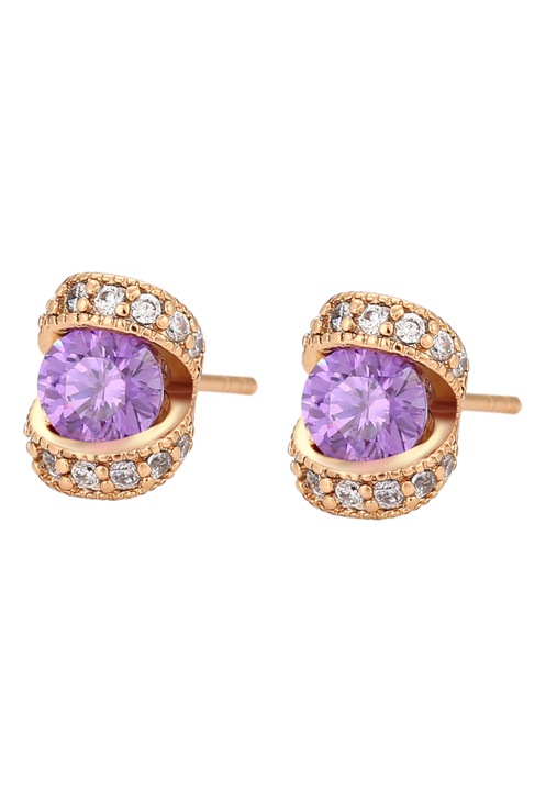 Cercei dama Joella, aurii, din cupru, unisex