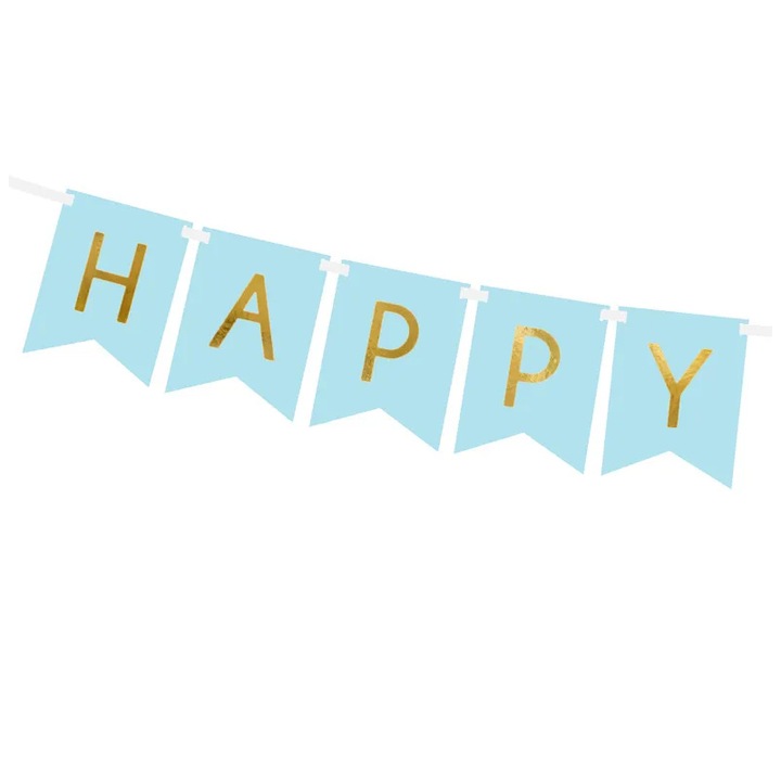 Гирлянд за рожден ден 15x175см светлосин