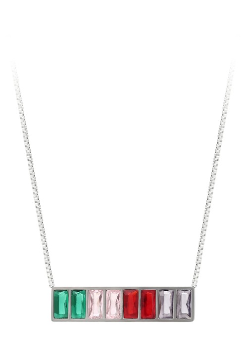 Colier dama, Joella, cu pandantiv in forma de bara, argintiu, one size